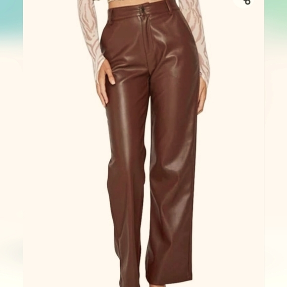 Small Faux Leather Pants - Picture 2 of 4